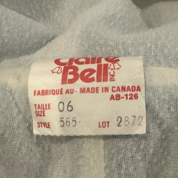 Vintage Claire Bell Blue One Piece Fleece zippered outerwear baby size 6-12mths - Picture 5 of 6